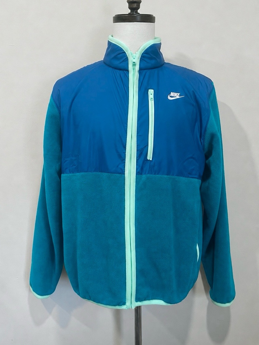 NWT Nike Sportswear Club Mens Winterized Fleece Full-Zip Jacket Small Blue